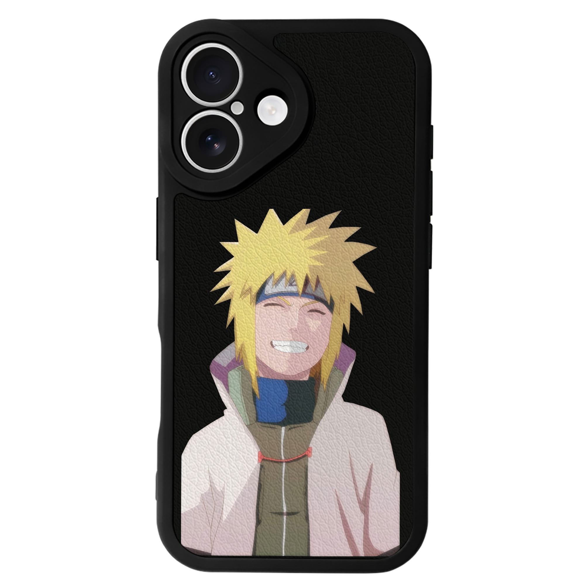（画像用） NARUTO -ナルト- 波風 ミナト Namikaze Minato 【iPhone 16シリーズ対応】シリコンスマホケース（レザー調） 材質：シリコン